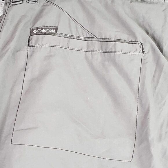 Columbia Cargo Shorts Omni-Shade Sun Protection Men's Size 36 Gray Nylon - Picture 6 of 13